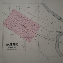 Map waterloo nebraska street detail ne road center
